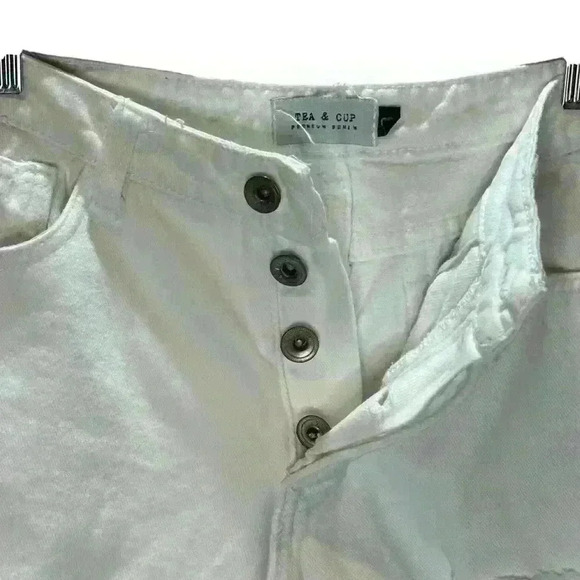 Tea and Cup distressed white jeans size 3 - Picture 11 of 15
